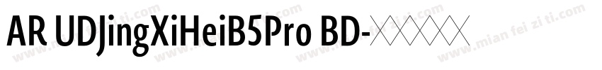 AR UDJingXiHeiB5Pro BD字体转换